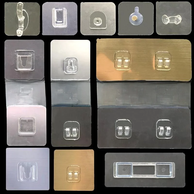 Strong Adhesive Wall Hooks Kitchen Bathroom No Drilling Sticky Hooks No Trace Wall Mounted Storage Rack for Keys And Clothes