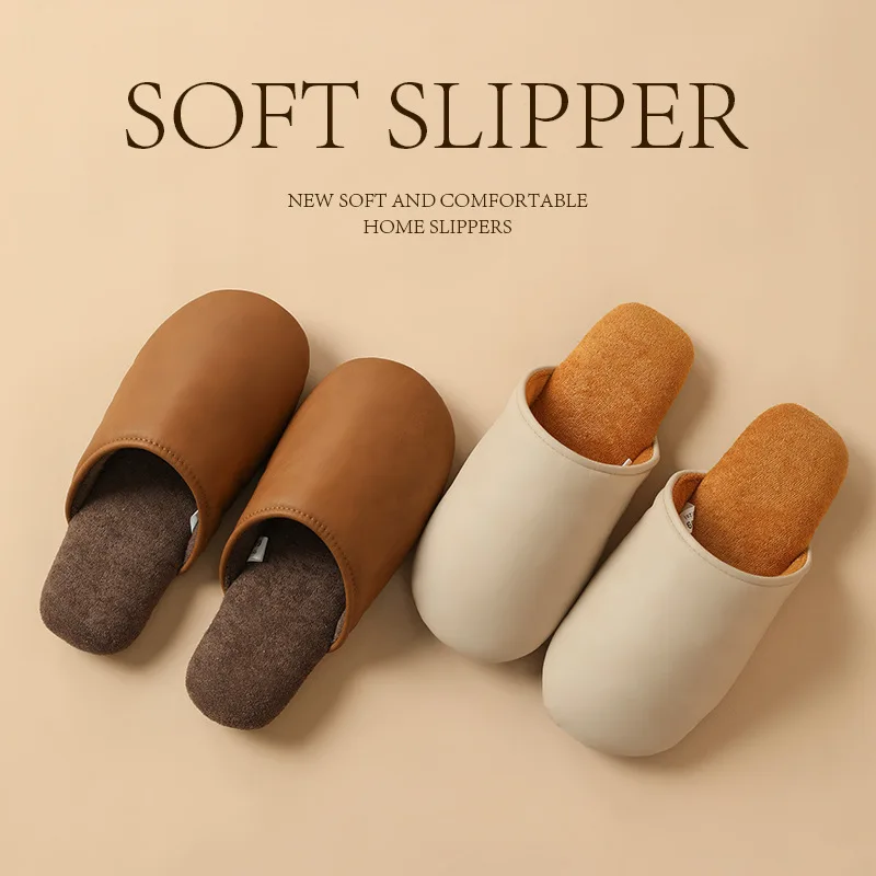 

Silent fabric home soft sole indoor lightweight couple slippers all seasons comfortable top house slippers