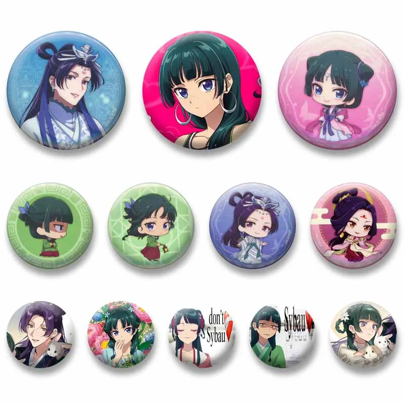 The Apothecary Diaries Anime Badge Cartoon Role Playing Button Pin Maomao Brooch for Backpack Clothes Jewelry Accessories Gift