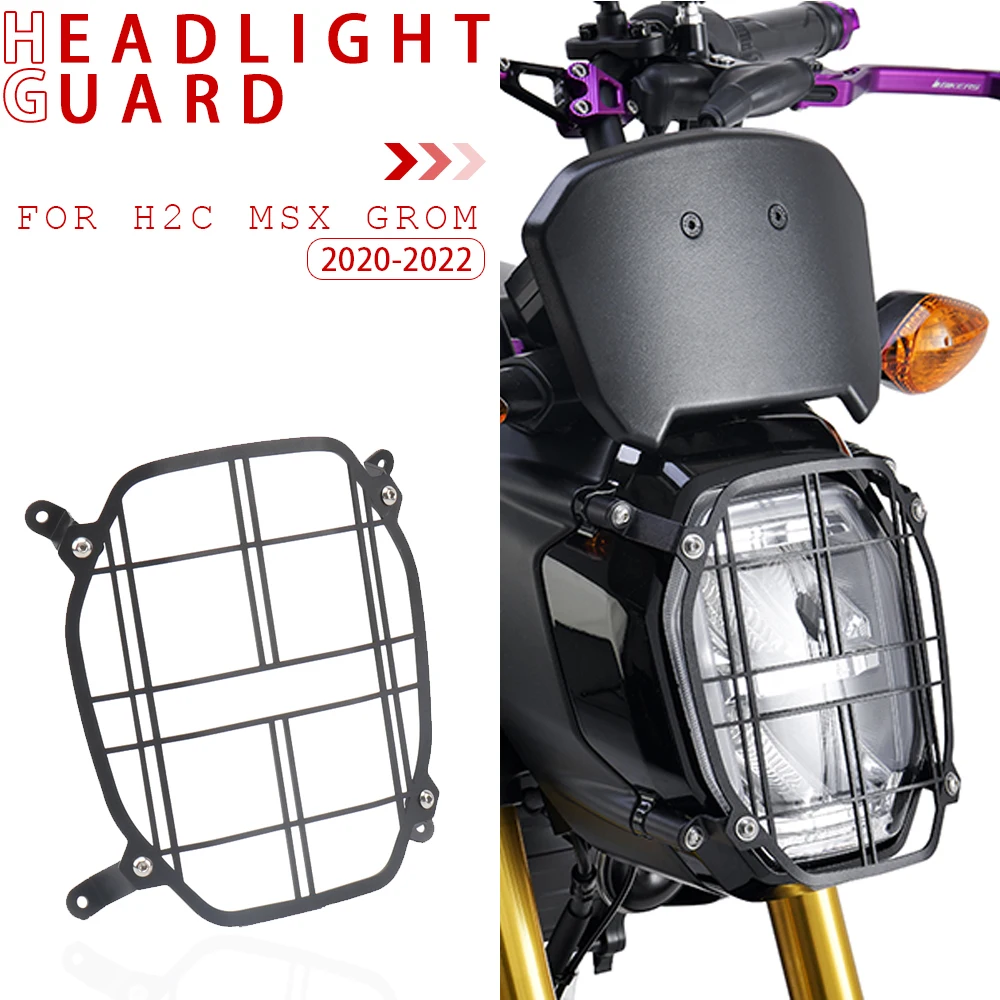 Motorcycle Accessories Headlight Guard Head Metal Grill Cover Protectors For Honda H2C MSX GROM H2C Msx Grom 2020 2021 2022