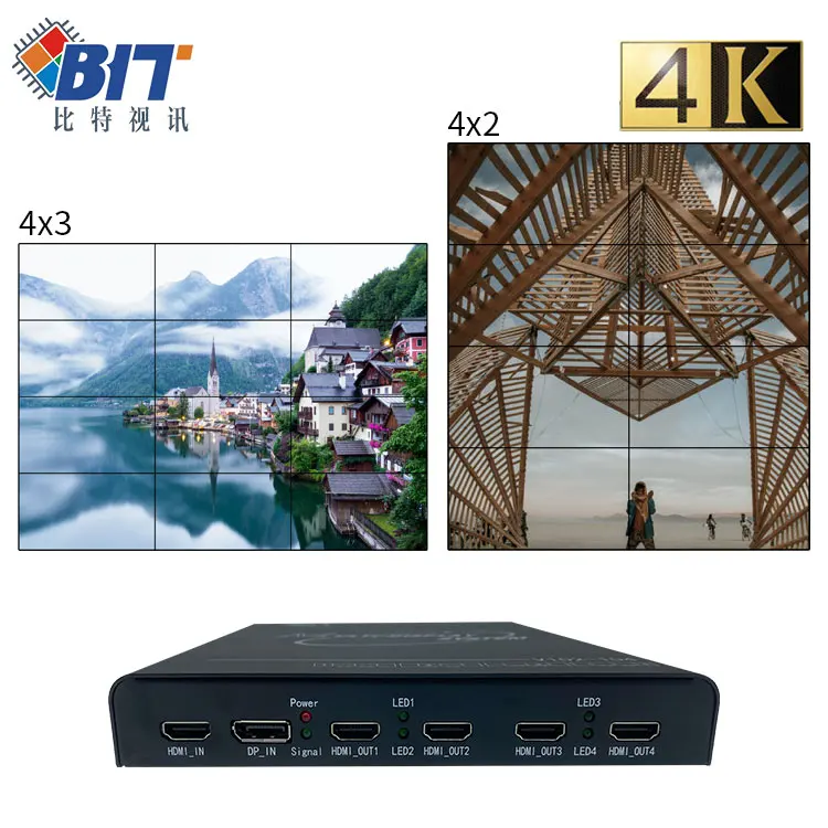 UHD WUXGA Projection Mapping Edge Fusion Blending Immersive Interaction HDMI 4K60 Video Wall Controller Rotated 90°