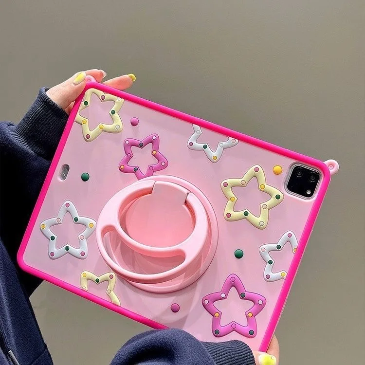 Le stelle colorate sono adatte per la custodia protettiva in silicone tridimensionale per Apple iPad
