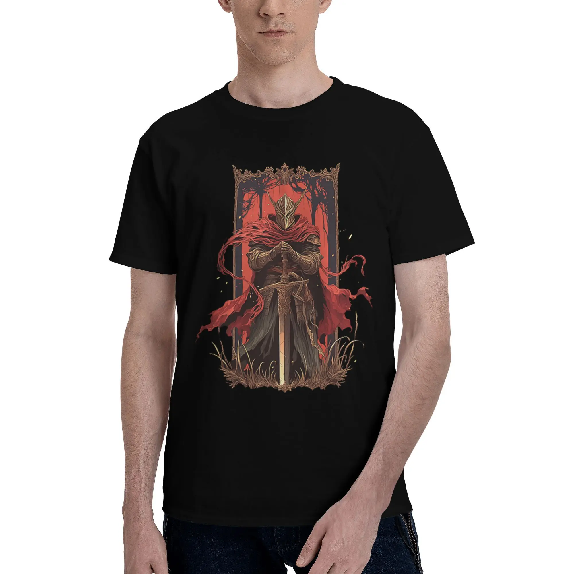 

Custom Kawaii R-Rings Radahn E-Eldening T Shirt Men Short Sleeved T-shirts Printed Tee Tops 100% Cotton Slim Fit Tshirts Gift