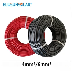 1500V 4mm2 6mm2 12/10 AWG Solar Cable Photovoltaic Wire Red+Black Cable Tinned Copper XLPE Jacket for PV Panels TUV Certifiction