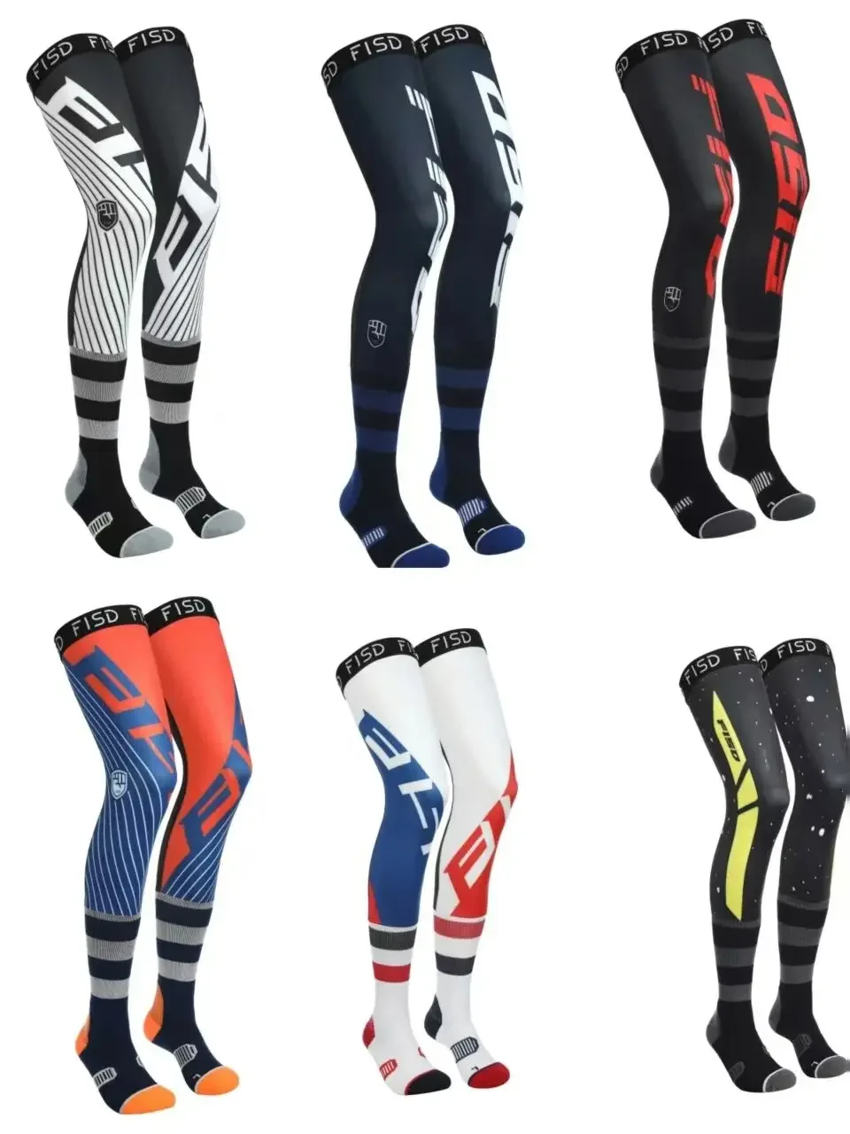 جديد دراجة نارية ضغط دعامة الركبة إندورو جورب توب سباق الجوارب MX الجبلية ATV حماية الرياضة عدم الانزلاق دعامة الركبة إندورو الجوارب