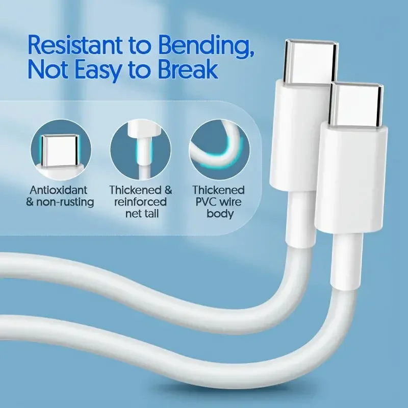 Fast Charging Charger For iPhone 16 Series USB C Port Charger With 3.3/6.6FT Type C Fast Charging Cable For iPhone 15 Pro Max