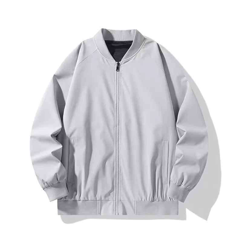 

Cross-border American Casual Jacket for Men Simple and Trendy Baseball Collar Coat, Loose Autumn and Winter Top Workwear Style