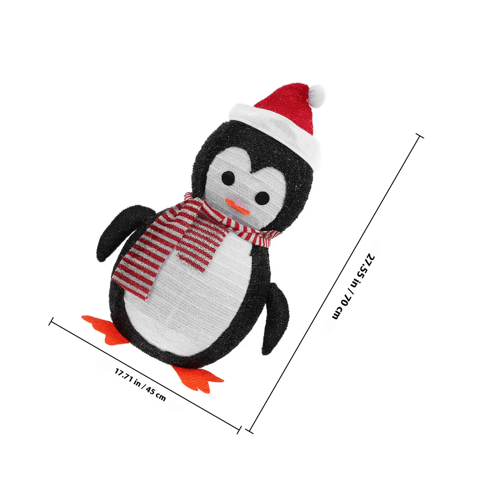 Collapsible LED Penguin Lantern Festive Holiday Decoration Light Up Christmas Yard Garden Patio Indoor Display Penguine