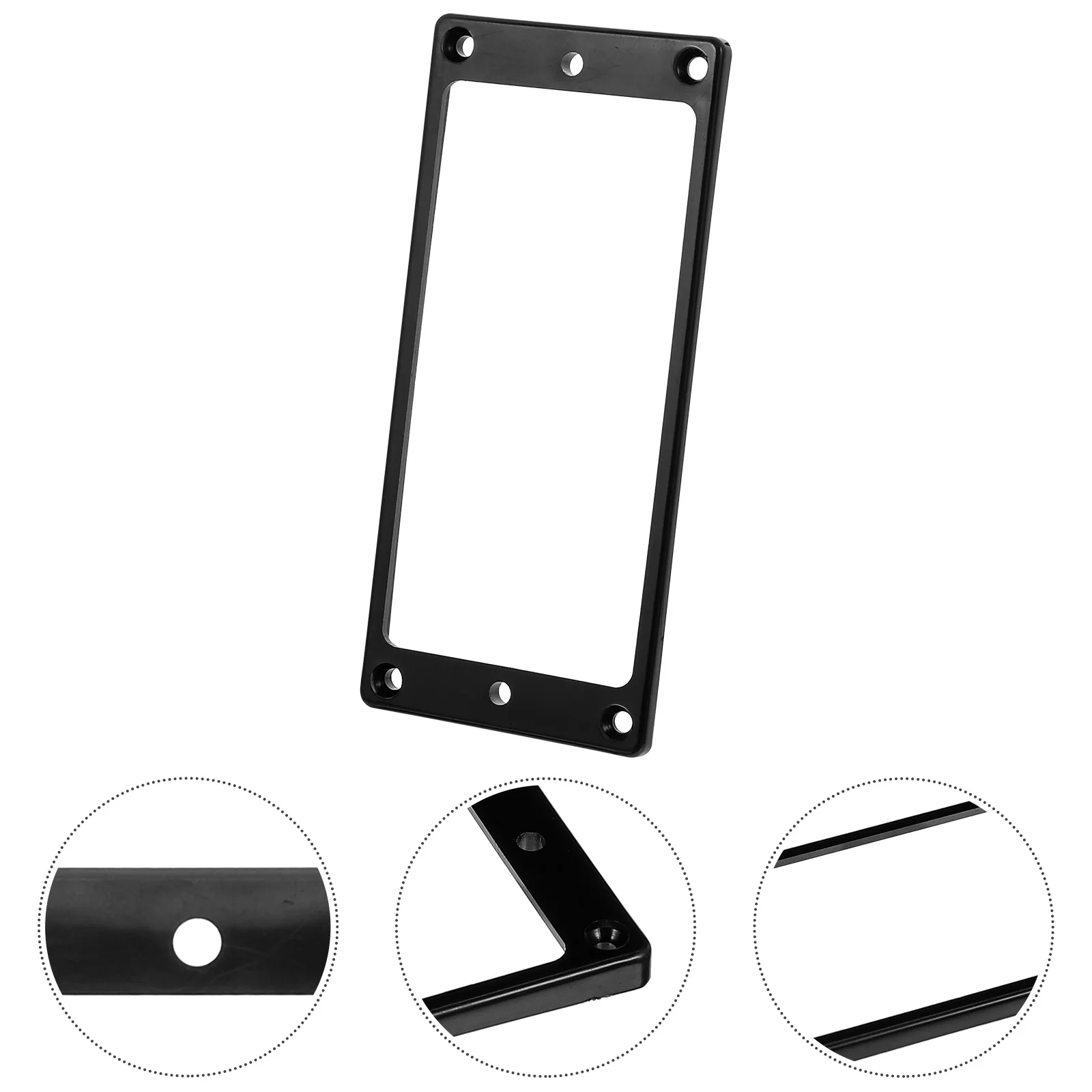 

2 Pcs Frames Dual Pickup Electric Guitar Accessories Metal Part Black Pickups Covers