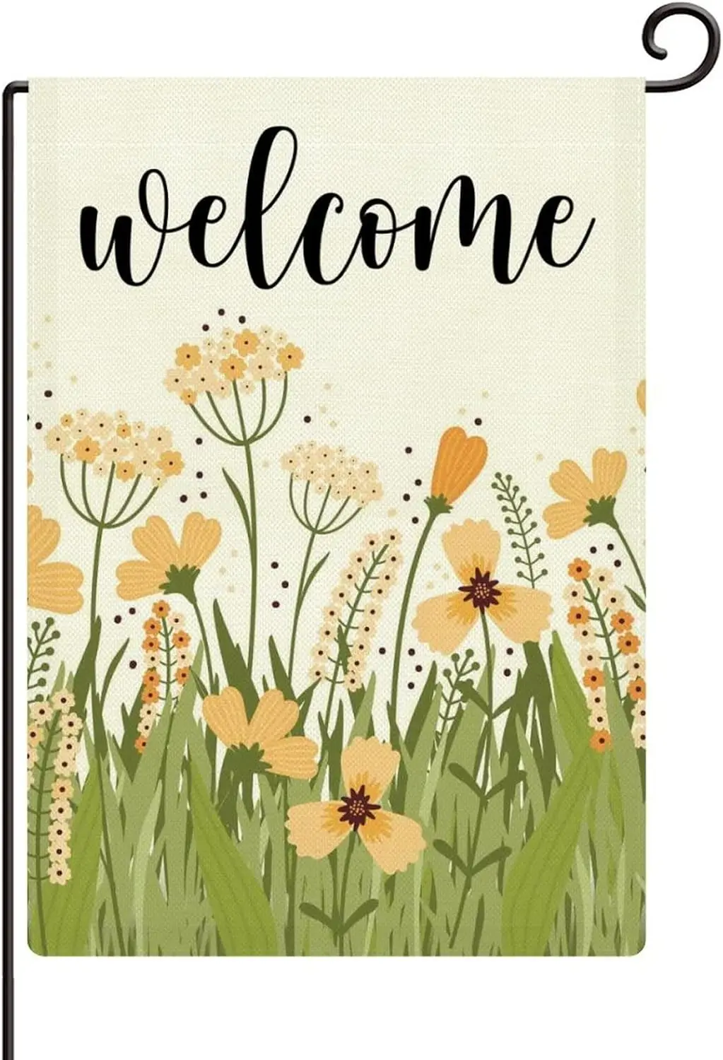 Summer Flower Welcome Garden Flag 12x18 Double-Sided Burlap Vertical Welcome Yard Flag for Outside Farmhouse Seasonal Holida yyi