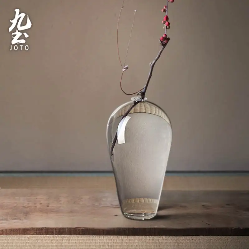 

JOTO Lightweight and thin Fashionable Japanese Zen Handmade Glass Flower Pot DER0073