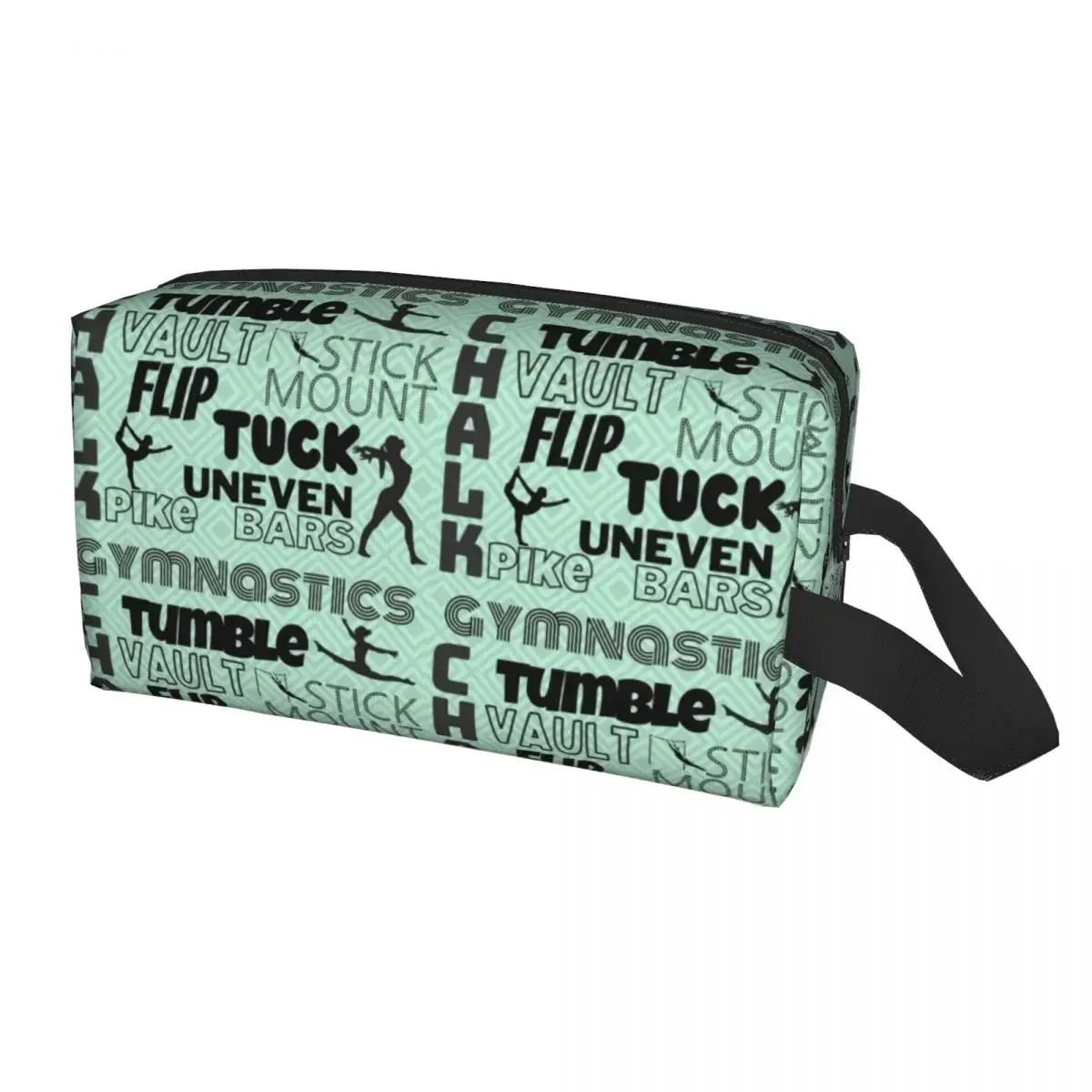 

Custom Dance Rhythmic Gymnastics Travel Cosmetic Bag for Women Makeup Toiletry Organizer Lady Beauty Storage Dopp Kit