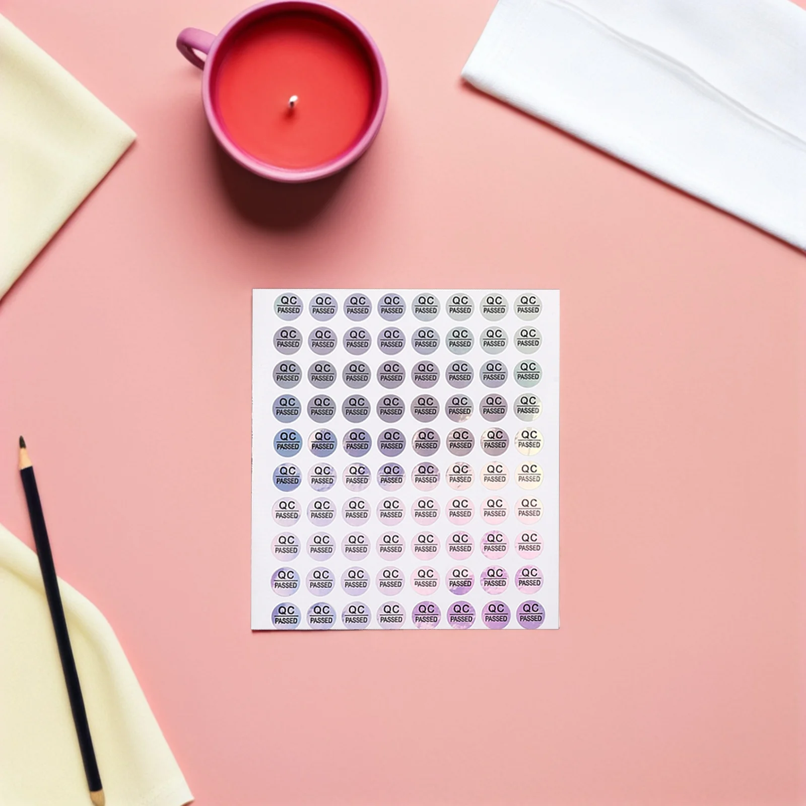 

1600Pcs Pass Labels PVC Adhesive Qc Passed Stickers Warehouse Quality Test Tags Inventory Status Inspection Labels