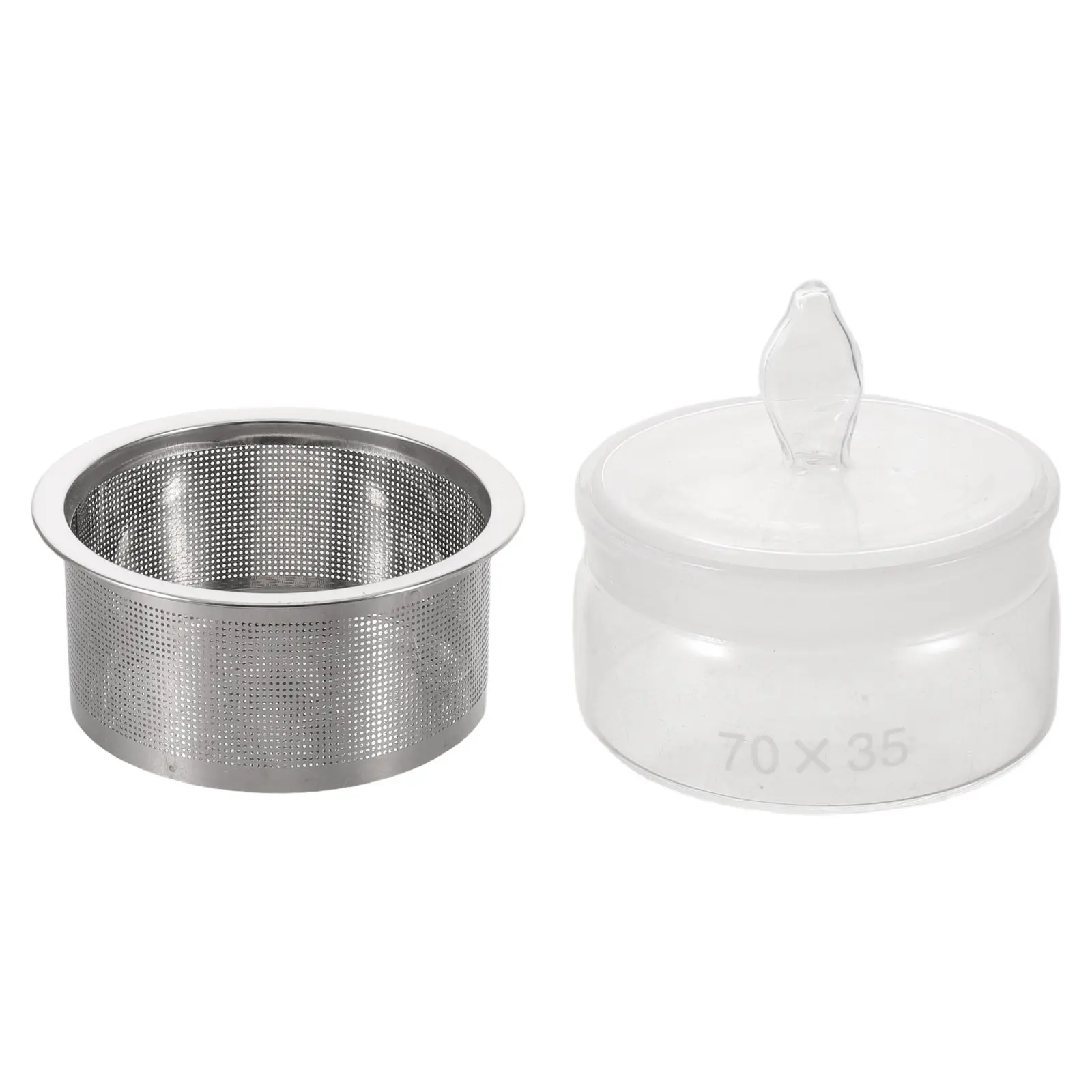 1Set Repair Tool Glass Oil Pot Stainless Steel Mesh Filter Watchmaker Cleaning Watch Parts Soak Cup Dustproof Oil Container