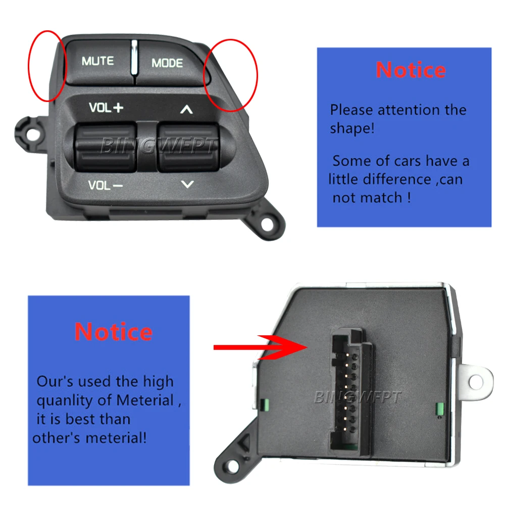 For KIA CERATO K3 /K3S Ceed JD Rio 3 Separate to Sell Multifunctional Steering Wheel Modification Button