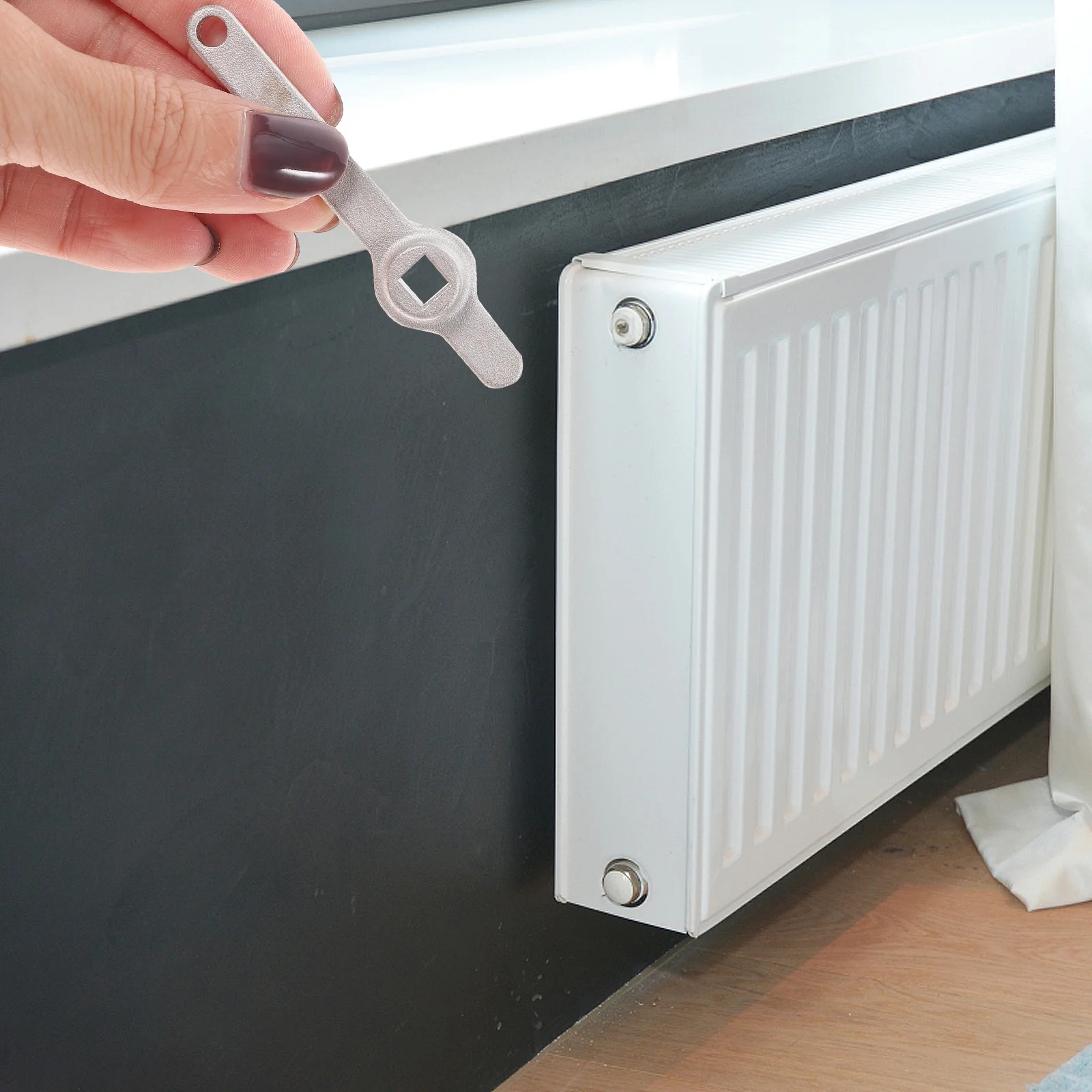 مفتاح مشعاع من الفولاذ المقاوم للصدأ أداة نزيف مدمجة شديدة التحمل لصمام مربع أداة تحرير الهواء لمفتاح السباكة العالمي