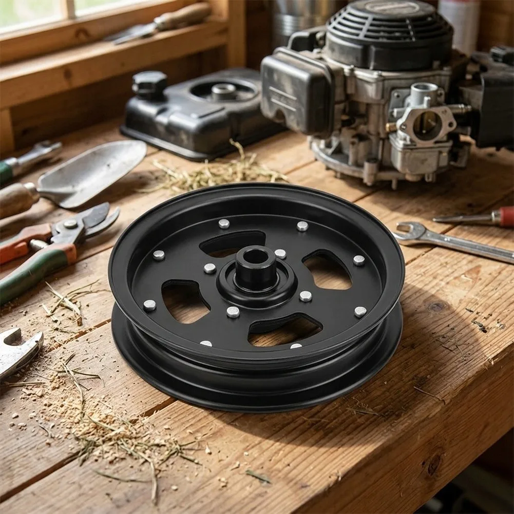 Deck Pulley Idler Pulley Replacement Part Power Tool Part Black Precision Engineered Design Outdoor Use Durability