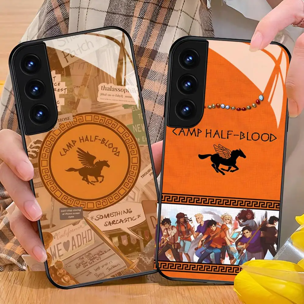 P-percy Jackson P-poseidon Camp Half-Blood-d Phone Case For Samsung Galaxy S24 S26 S25 S23 S22 S21 S20 FE Edge Plus Ultra Black