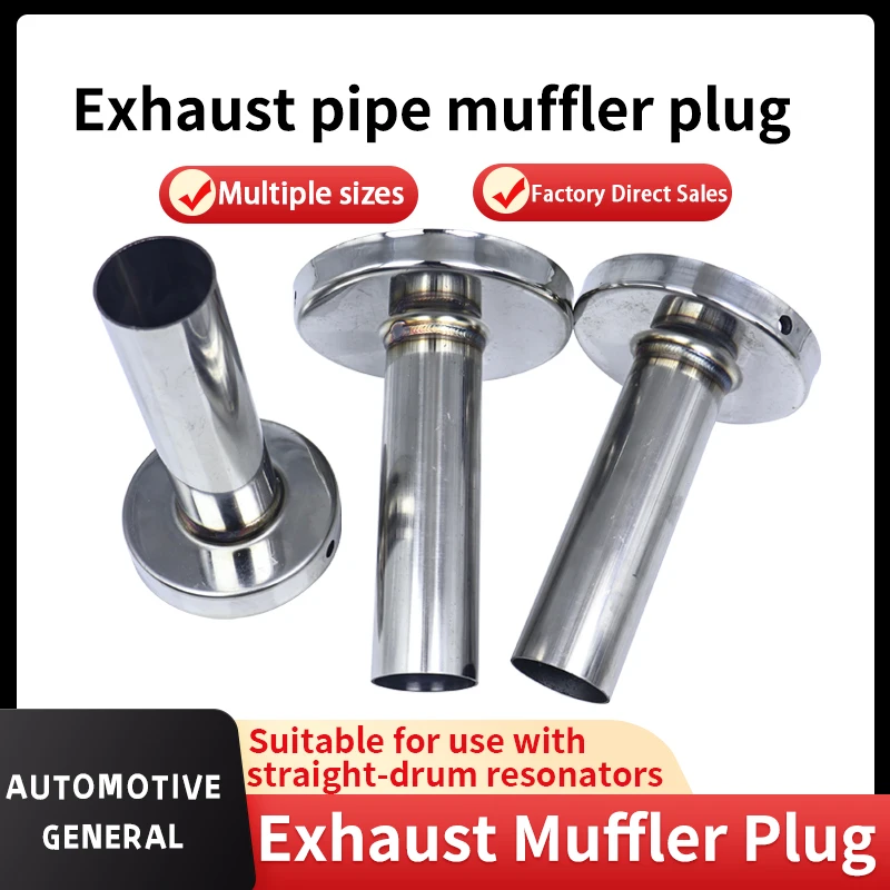 

Universal Adjustable 85mm 3.5" /98mm 4'' /110mm 4.5'' Car Stainless Chrome Exhaust Pipe Muffler Bockage