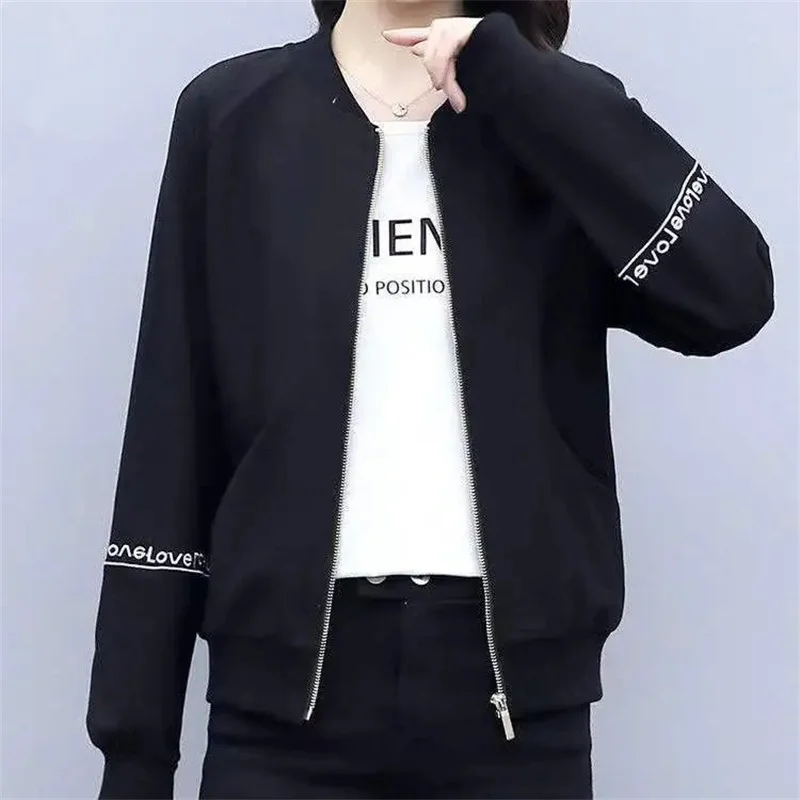 Spring Summer Short Casual Jacket 2024 New Round Collar Loose Women's Clothes Top Coat Solid Colour Fashion Outeawer Female