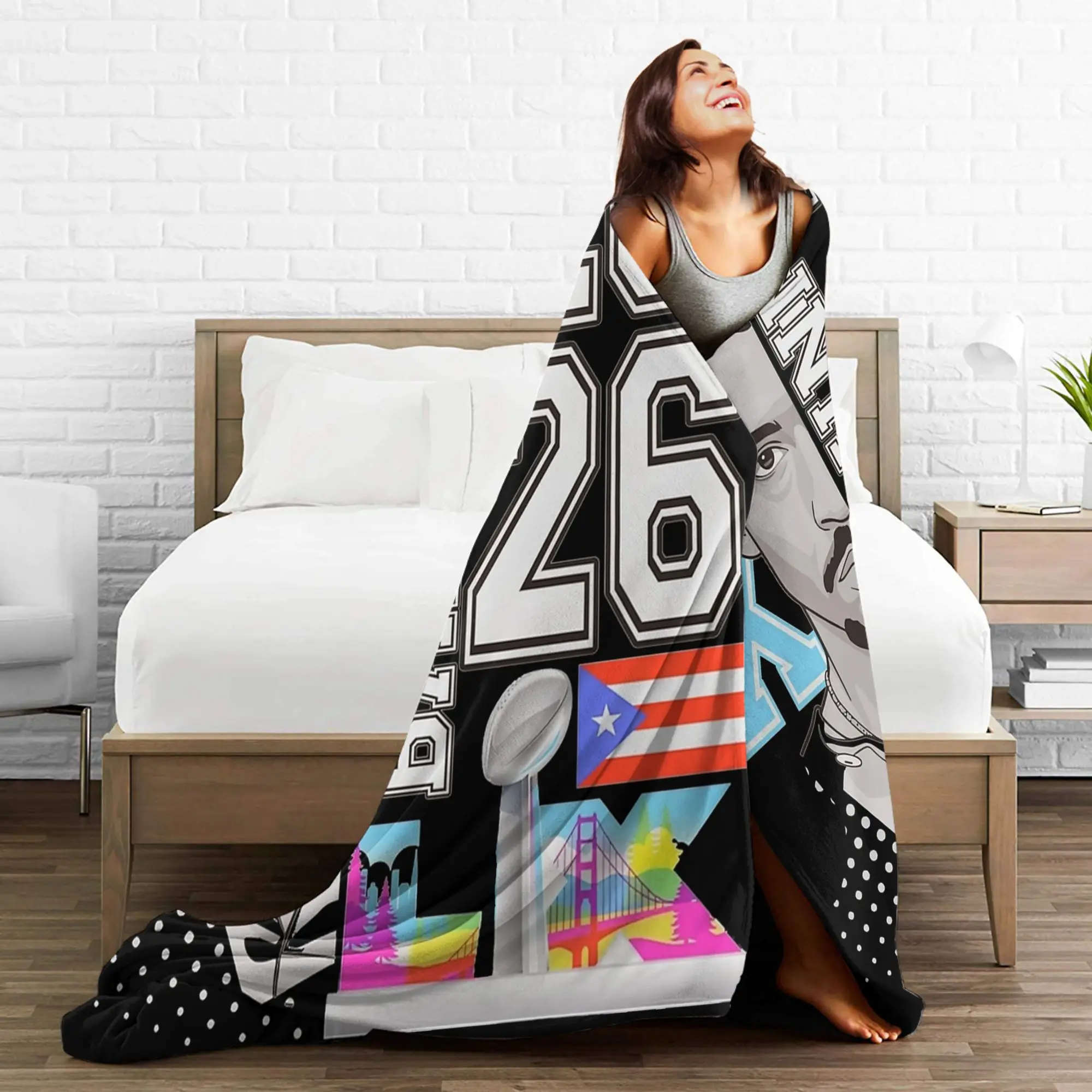 وعاء بينيتو بورتوريكو بادس باني عرض نصف الوقت 2026 بطانية دافئة مريحة منفوشة لغرفة المعيشة مفرش سرير متعدد المقاسات #6