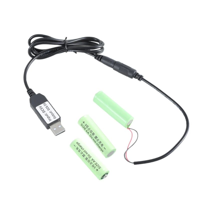 E41W USB 5V2A إلى 4.5V كابل طاقة البطارية الدمية لمزيلات البطارية 3x1.5V AA LR6