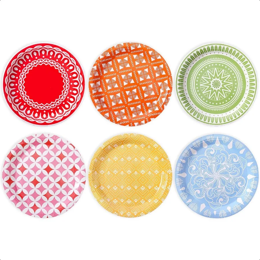 

Rainbow Paper Plates for Party plies 60 Count Multicolor Dinner Plates for Birthday Baby Shower Cocktail Decorations 9 inch