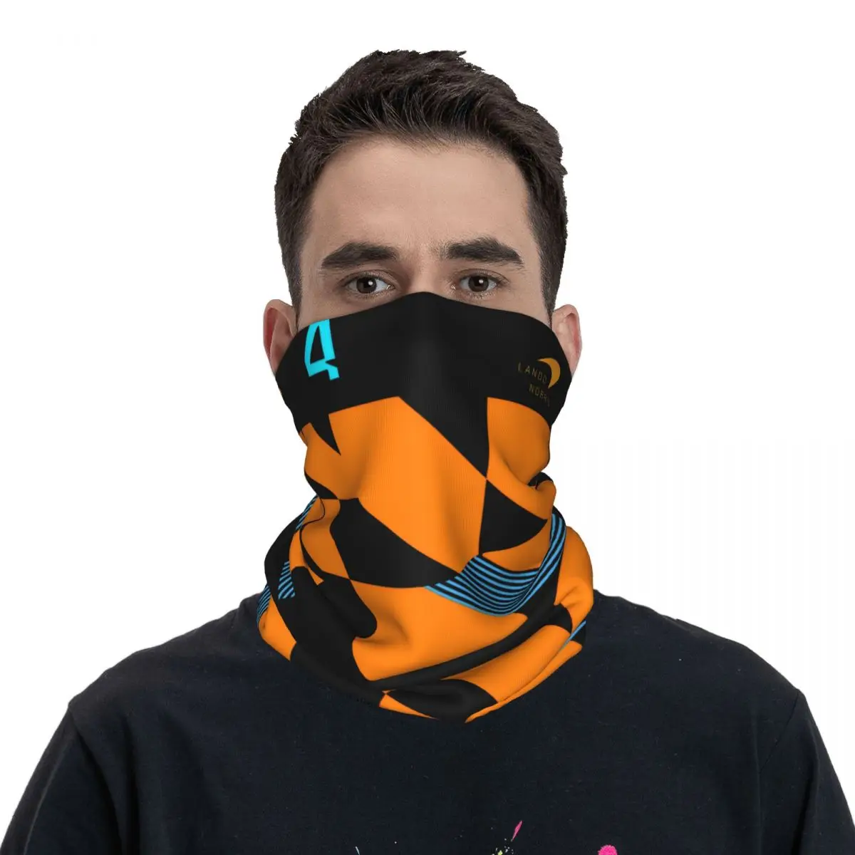 Wonderful Lando Norris 4 Bandana para cuello, bufanda facial de Motocross, multiusos, ciclismo, equitación, Unisex, adulto, a prueba de viento