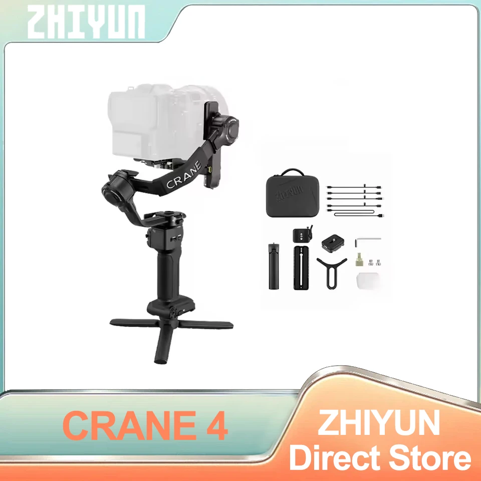 

ZHIYUN Crane 4 3-axis Handheld Gimbal Camera Stabilizer Bluetooth Controlled Portrait Shooting for SONY Nikon Canon DSLR Camera