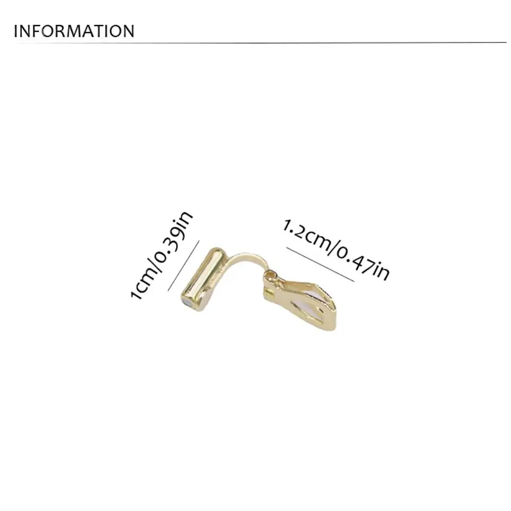 痛みのないクリップ式イヤリングコンバーター、穴のないスタッドイヤリング、イヤークリップコンバーター、ゴールドプラチナ、非ピアスイヤリングアダプター、メンズ