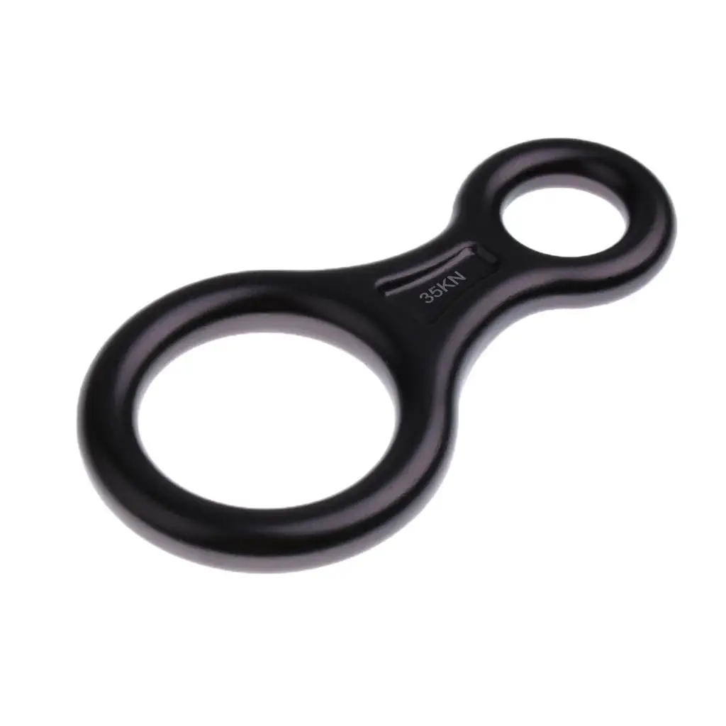 

Heavy Duty Aluminum Alloy 35KN Figure 8 Shape Rock Climbing Descender Abseiling Rappelling Ring Belay Device