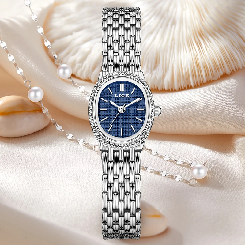 LIGE 2026 Top Brand Luxury Womens Watch Fashion Elegant Quartz Wristwatches 30M Waterproof Steel Watches Ladies Gift Reloj Mujer