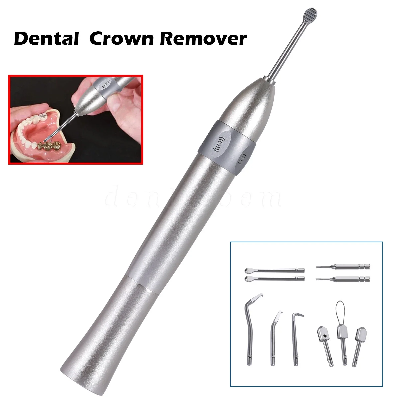 Dental Automatic Crowns & Bridge Remover Dental Crown Molar Remove System Driven Handpiece with 3 Tips