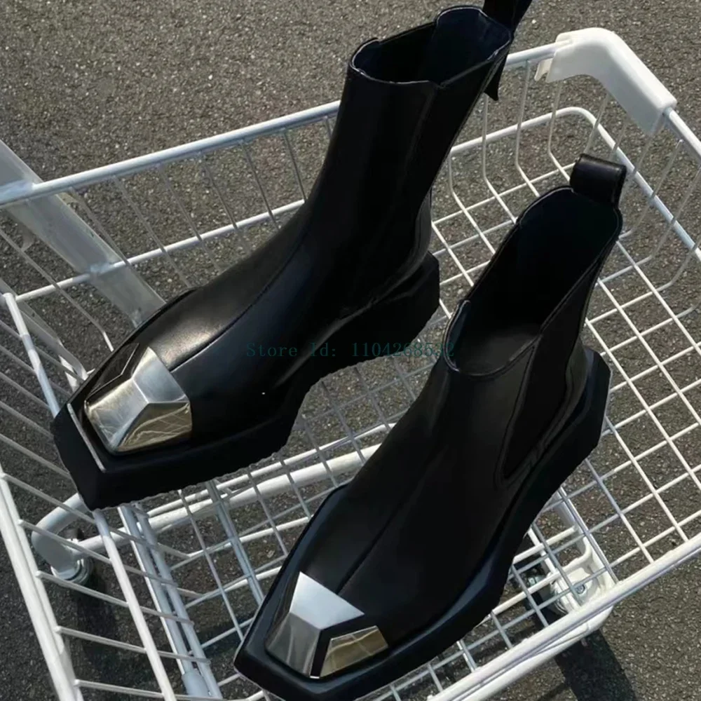 

Ботинки челси на толстом каблуке с квадратным носком в стиле пэчворк, разноцветные слипоны, новые поступления, модные женские современные ботинки