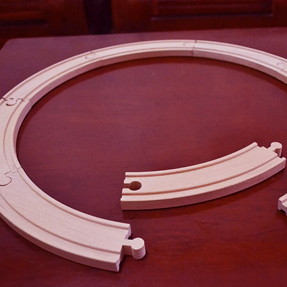 6 pezzi accessori per treni ferroviari assemblati binari giocattolo ferroviari in legno forniture di modelli giocattoli fai da te bambino