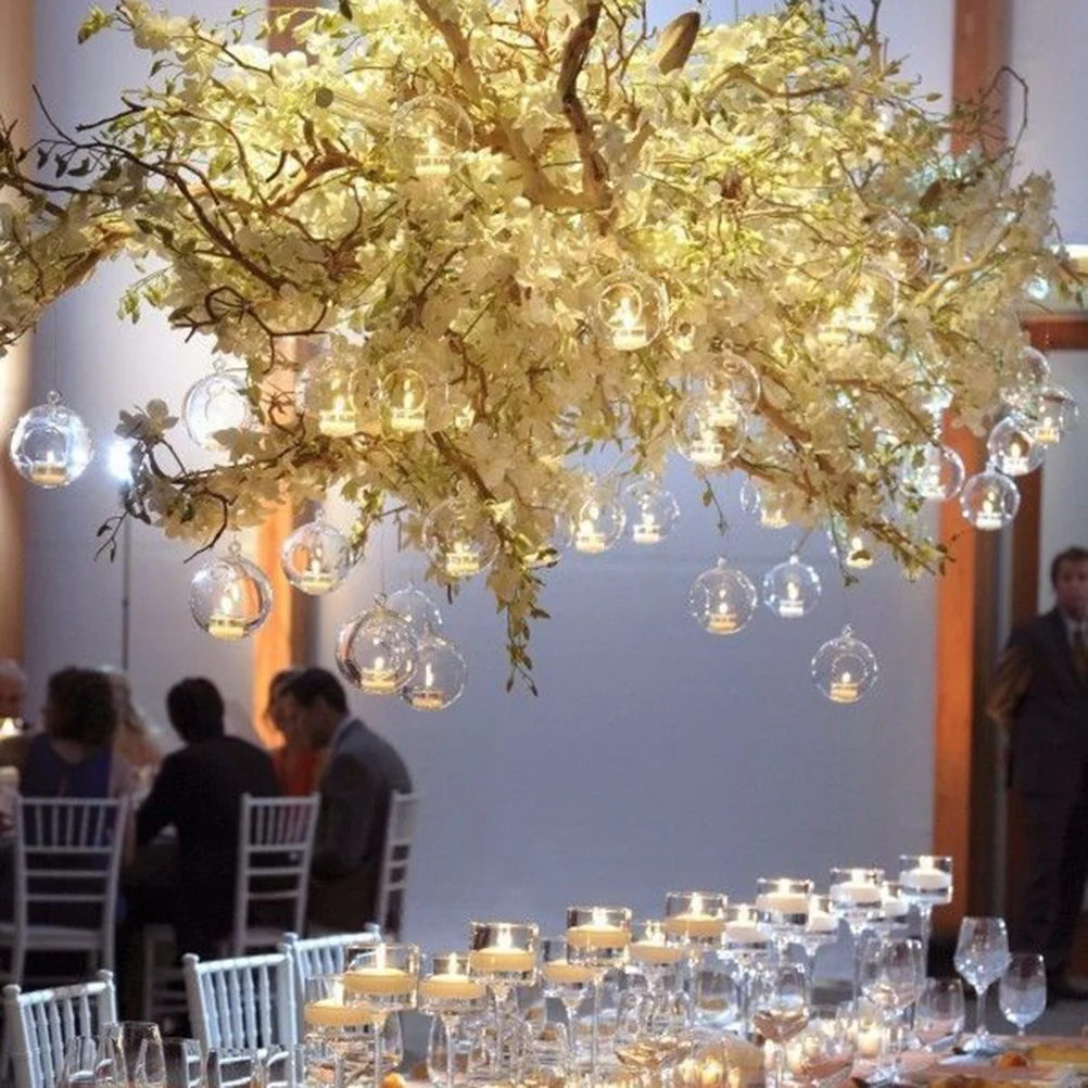 

12Pcs Glass Holders Transparent Tealight Stands for Long Term Use Ideal Tabletop Decoration for Living Room Gathering