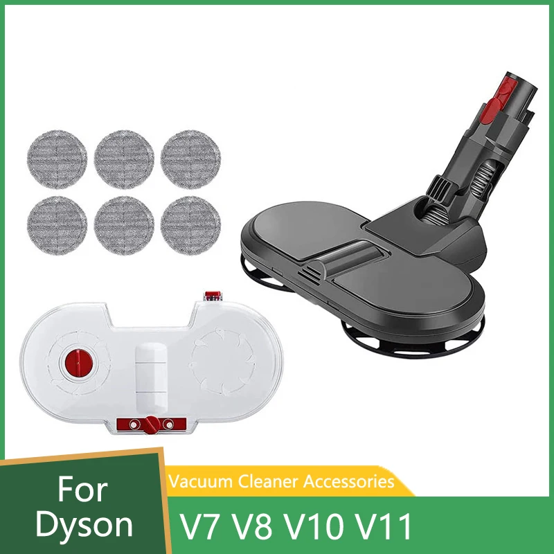 

Электрическая насадка для чистки сухой и влажной швабры для Dyson V7 V8 V10 V11, аксессуары для беспроводного пылесоса с резервуаром для воды, тканевая накладка для швабры