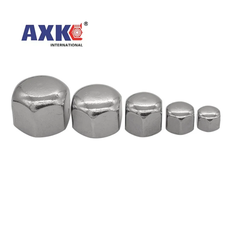 1/10pcs M3 M4 M5 M6 M8 M10 M12 M14 M16 304 A2-70 Stainless Steel Hex Hexagon Short Low Thin Cap Acorn Nut Cover Blind Nut DIN917