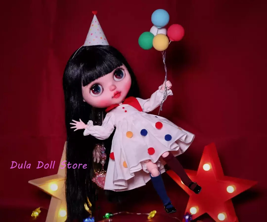 Dula Doll Clothes Dress Red-necked Bobo skirt Blythe ob24 ob22 Azone Licca ICY JerryB 1/6 Bjd Doll