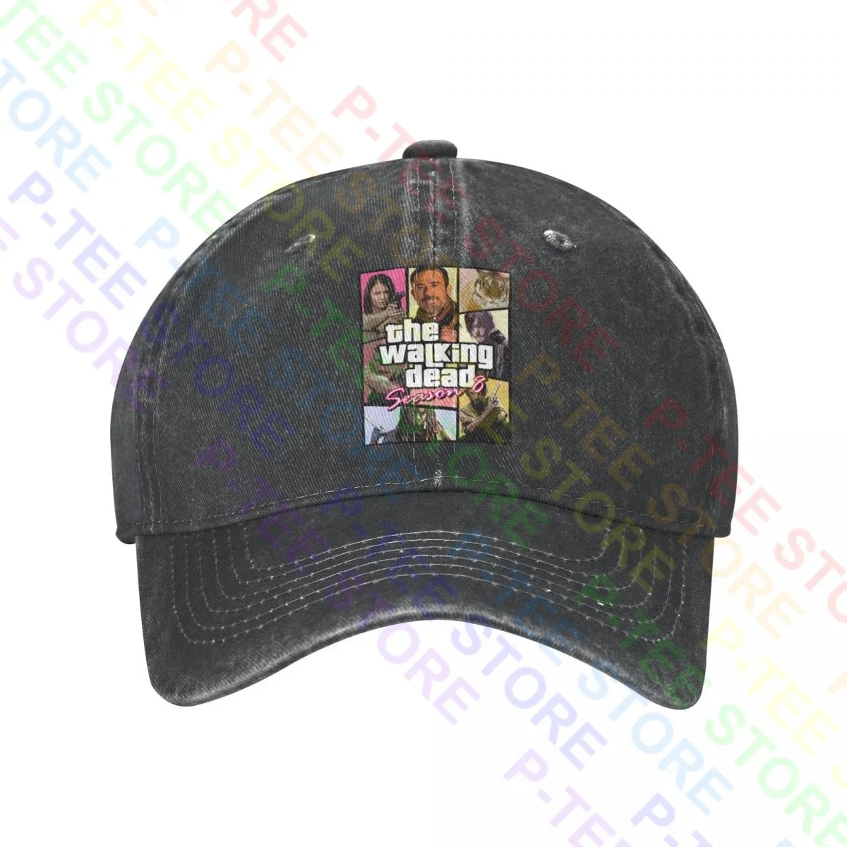 The Walking Dead Rick Grimes Daryl Dixon Neegan Washed Denim Baseball Cap Trucker Hats Gift Comfortable