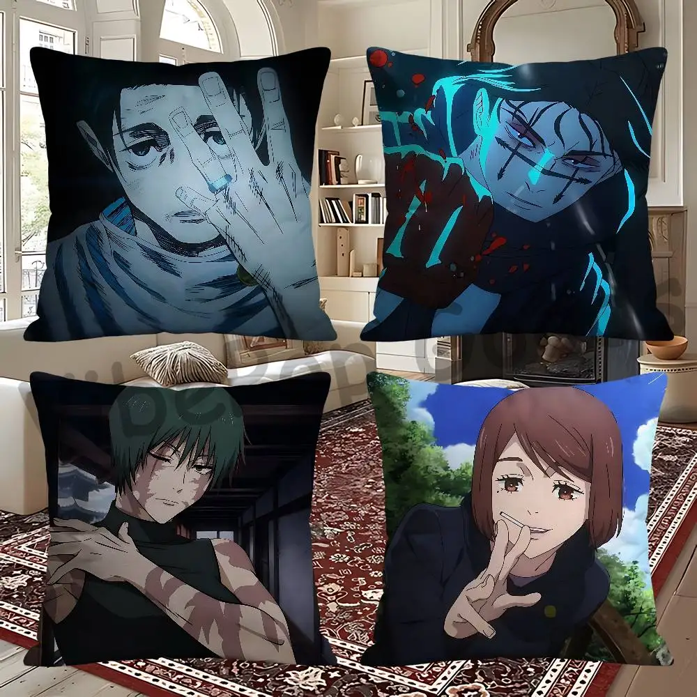 J-JjkS 30x30 60x60 40x40 45x45 50x50 cm Pillow Case Holiday Print Cushion Cover Home Textile