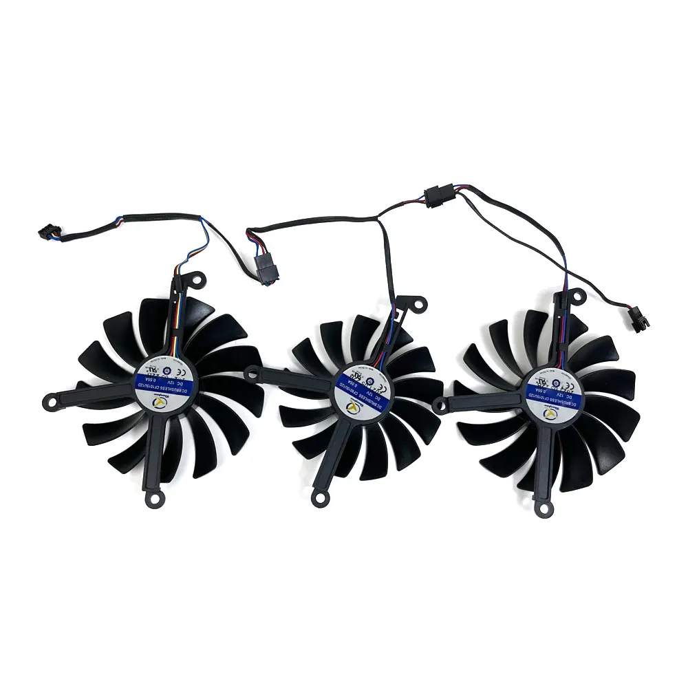 Imagem -05 - Ventilador de Refrigeração da Placa Vídeo Original 3fan Cf9015u12d Cf1015u12d Xfx rx 6800 rx 6800xt rx 6900xt Velocidadester Merc 319