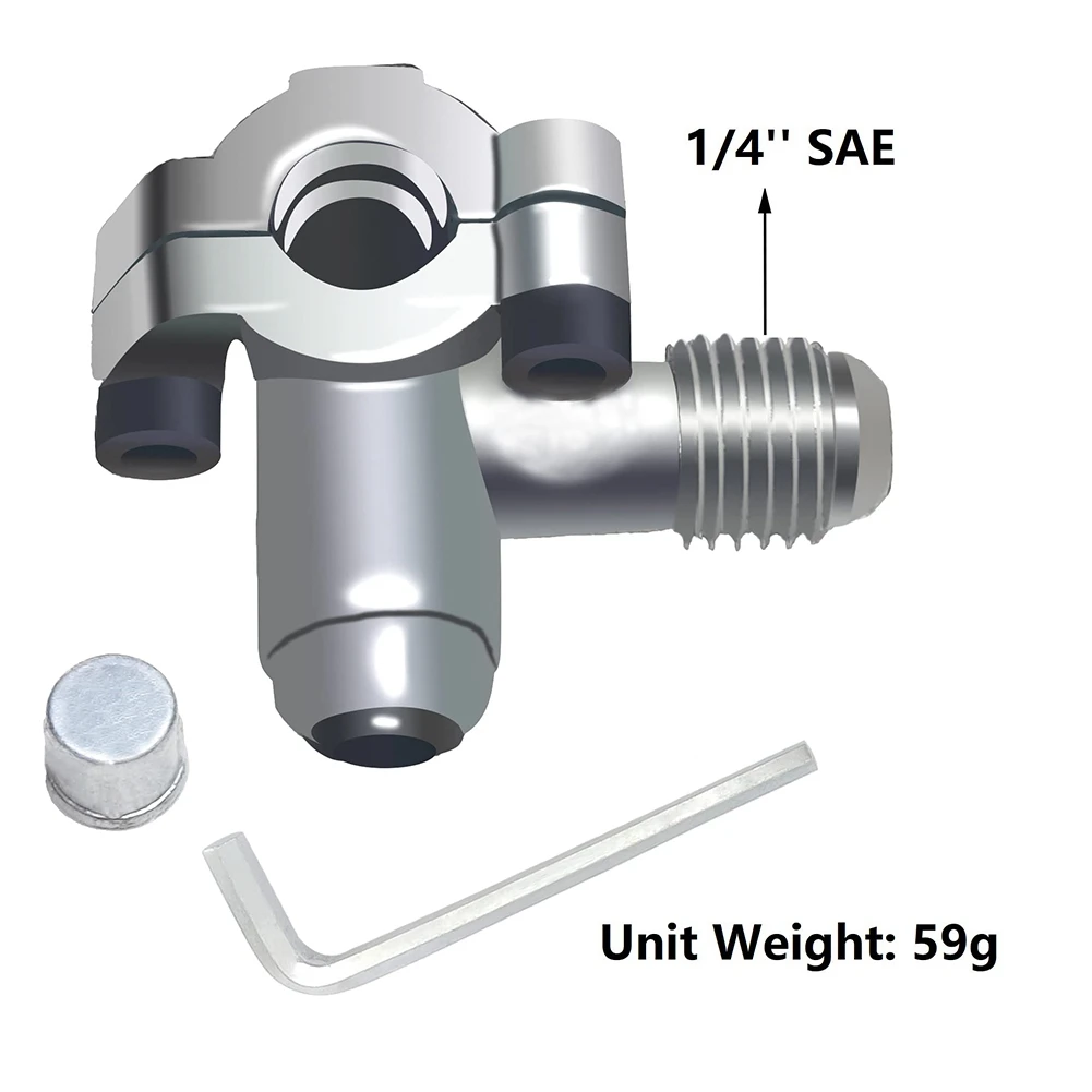 ABRW-Piercing Valve Line Tap Valve Compatible With 1/4, 5/16, 3/8Inch Outside Diameter Pipes,1/4 SAE Service Access Valve