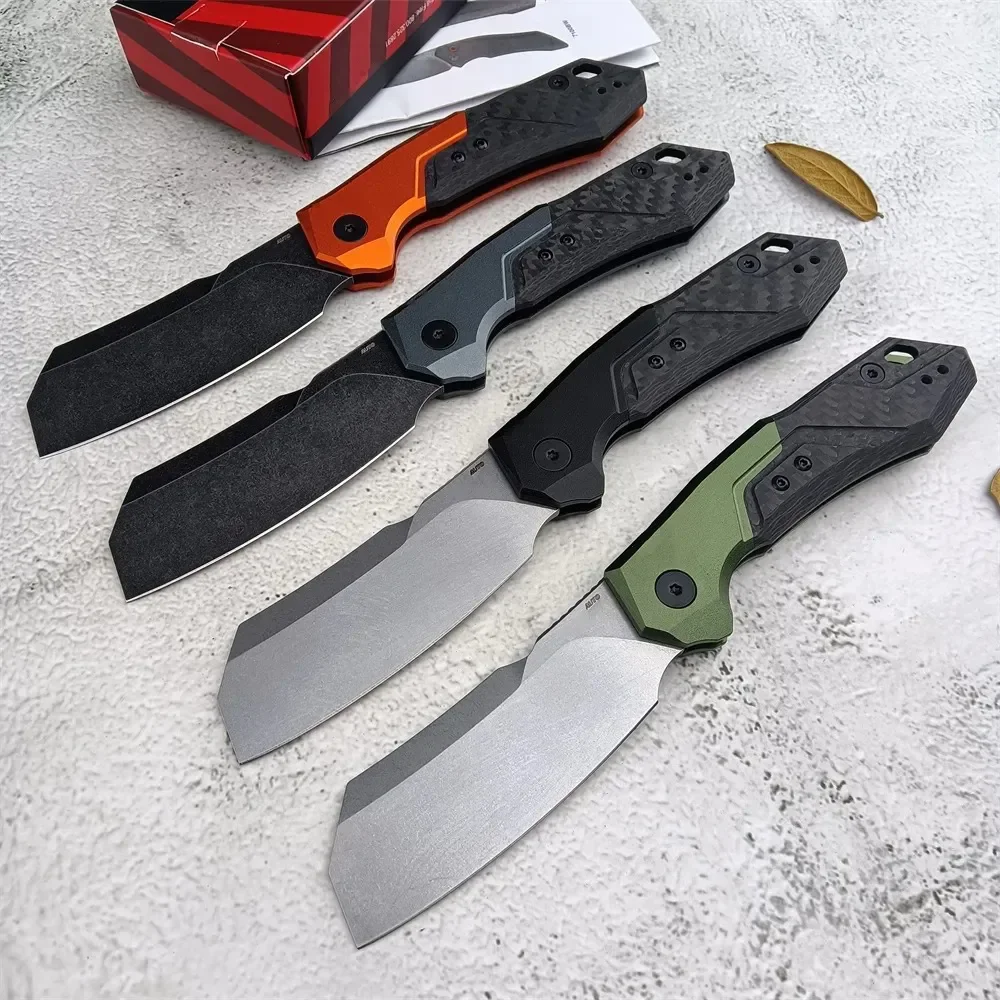 4 Styles 7850 Assisted Tactical Folding Knife D2 Cleaver Blade Aluminum Handle Pocket Knives Outdoor Camping Survival EDC Tools