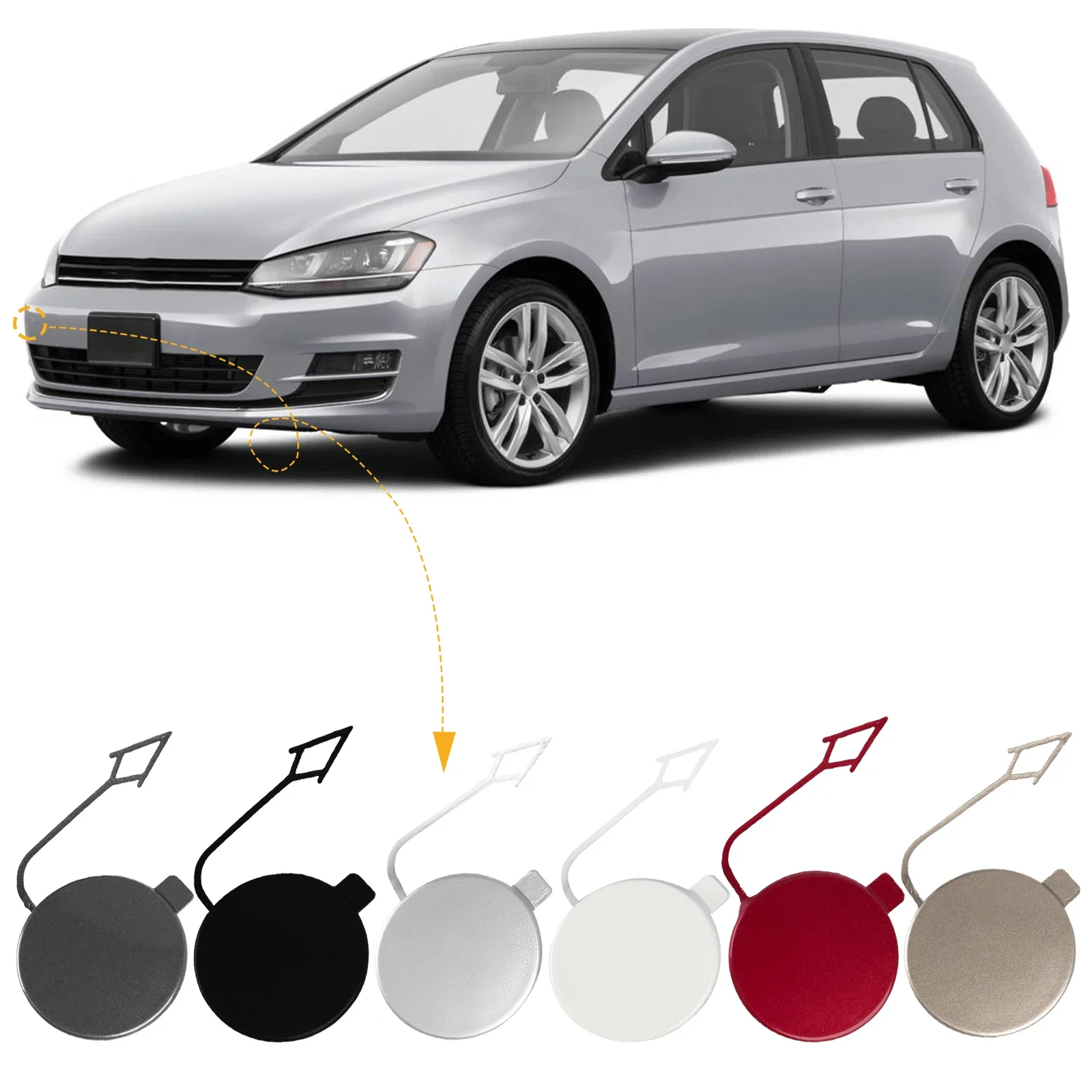 

Front Bumper Tow Hook Cap Towing Eye Cover For VW GOLF VII MK7 2013-2017 5G0807241 5GG807241 Car Accessories