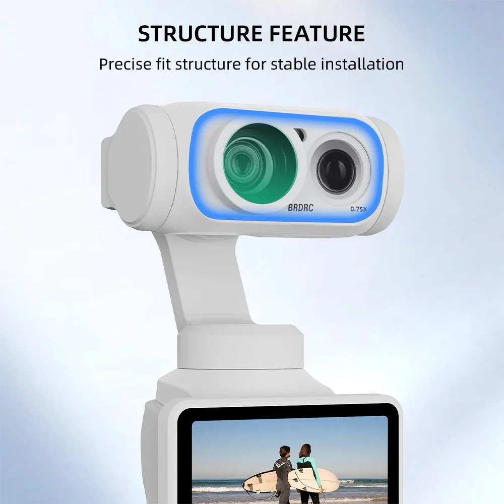 BRDRC Magnetisches Weitwinkelobjektiv Weiß für Insta360 Luna Ultra Kamera Erweiterte Weitwinkel-Filter Creator Fotografie-Zubehör – Detail 8