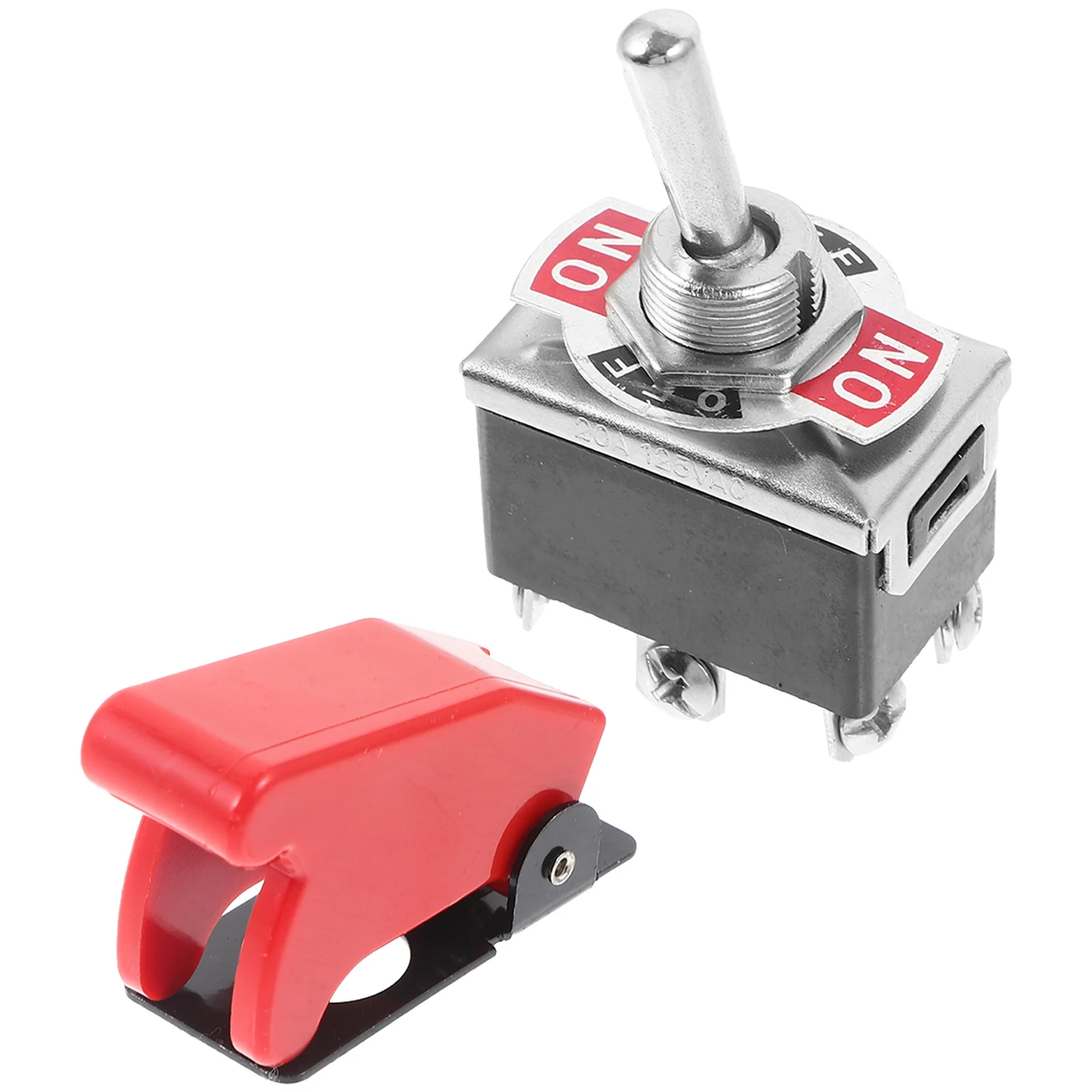 Red Protective Cover 3 Position Toggle Off on Waterproof Sturdy Design High Performance Easy Install