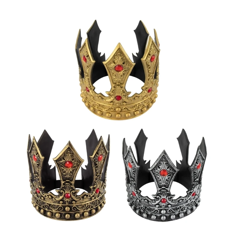 Gold King Headpiece For Role Playing Event Men's Cosplay Props Crownpiece