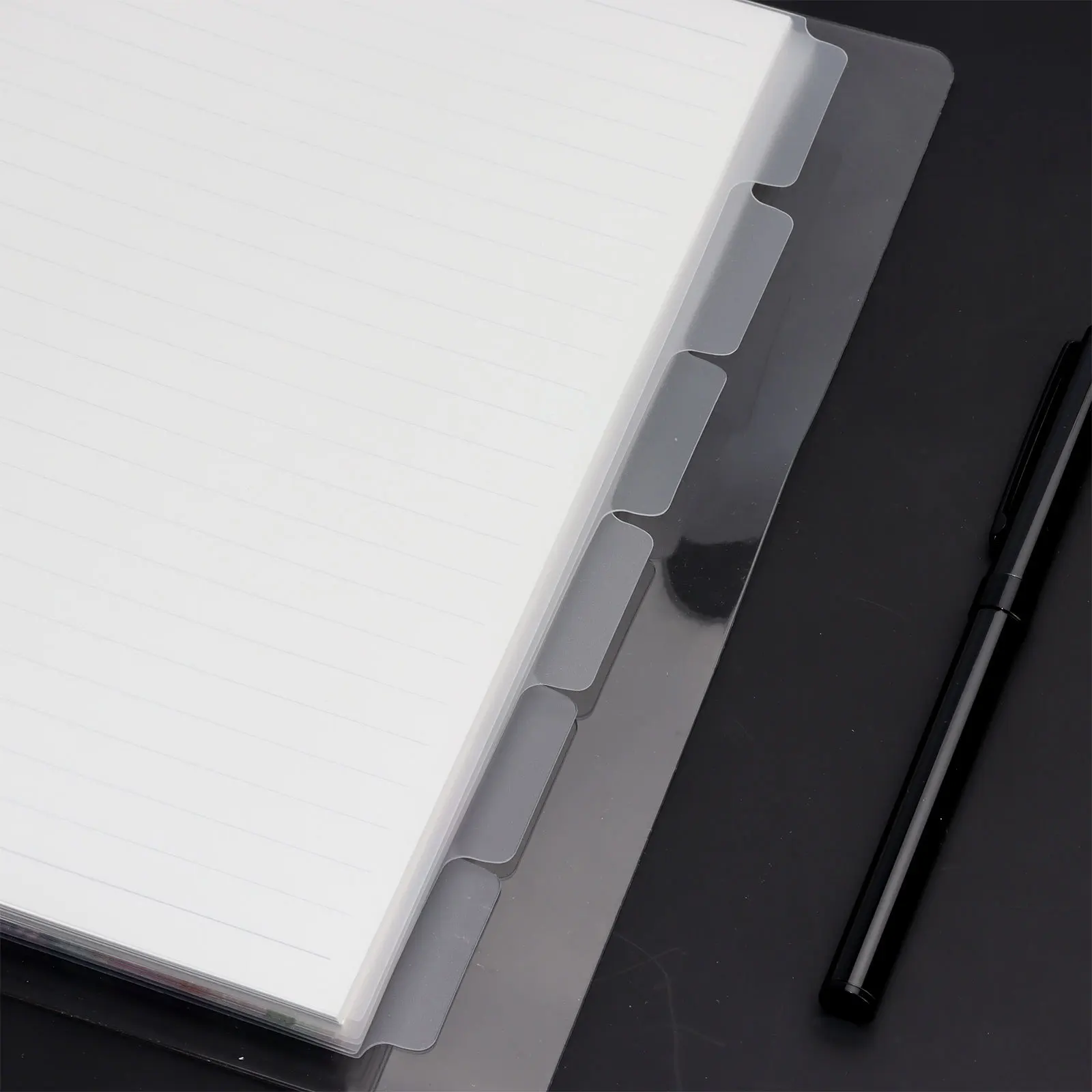 SKYSONIC A5 A6 A7 Spiralbinder-Indextrenner, transparente Seitenteiler, 6 Stück/12 Stück, 6 Löcher, Tafelseiten, englische Aufkleber – Detail 23