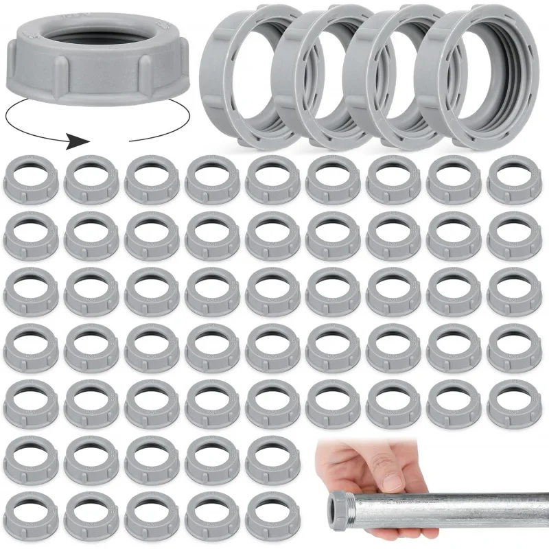 50 قطعة من البطانات الكهربائية الملولبة البلاستيكية العازلة EMT أو تركيب قناة IMC (3/4 بوصة) #1